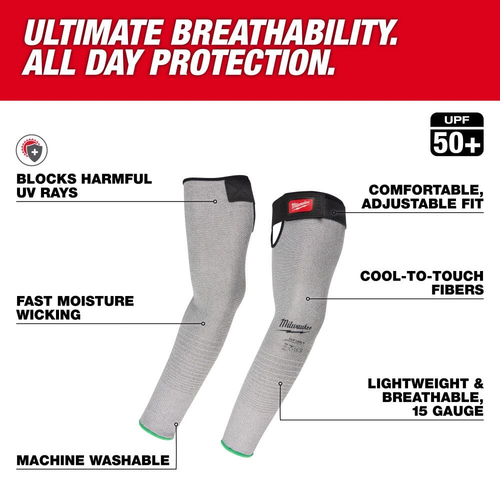 Milwaukee Cut Level 6 Protective Sleeves - 16 Inch, large image number 4