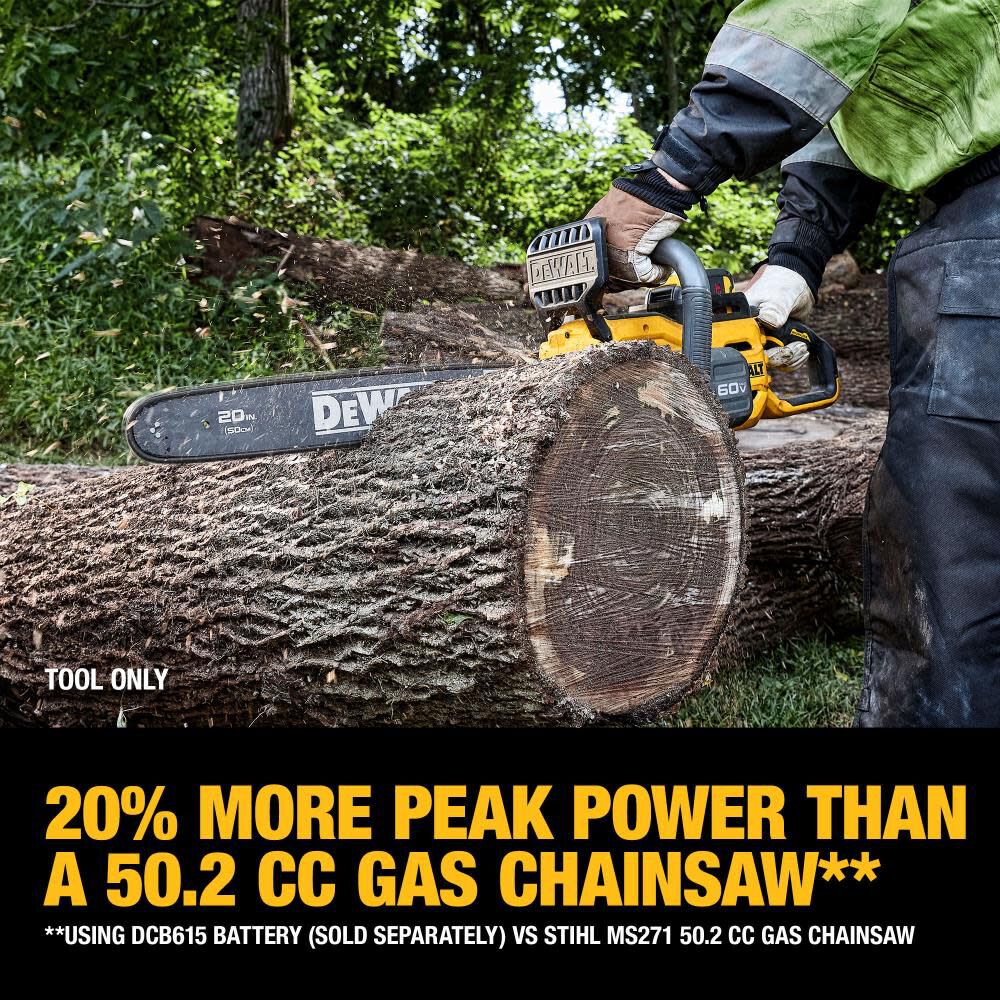 DEWALT FLEXVOLT 60V MAX 20inch Chainsaw Bare Tool DCCS677B