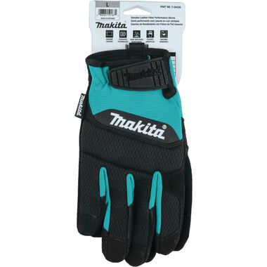 Makita Performance Gloves Genuine Leather Palm Large, large image number 3