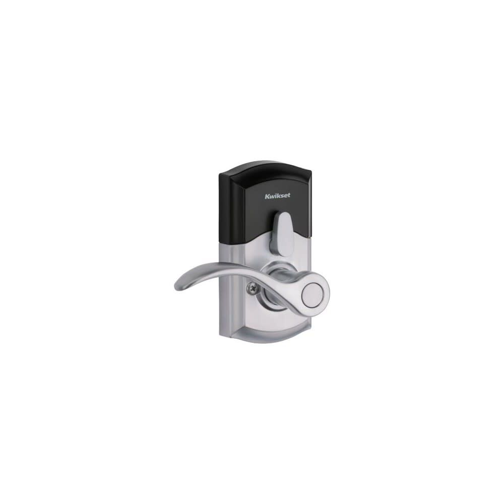 Kwikset SmartKey Pembroke Door Lever SmartCode 955 Satin Chrome, large image number 2