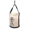 Klein Tools Canvas Bucket, Straight Wall with Swivel Snap and Drain Holes, 12 Inch, small image number 1
