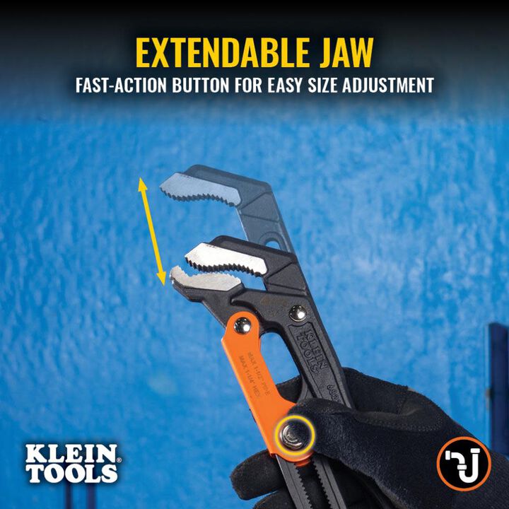 Klein Tools Quick-Adjust S-Jaw Pipe Wrench, 13", large image number 2