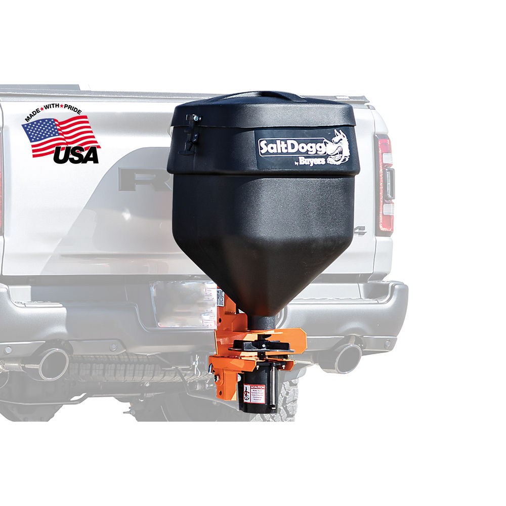 Buyers Products Company SaltDogg 4.4 Cubic Foot Black Polymer Electric Tailgate Spreader, large image number 2