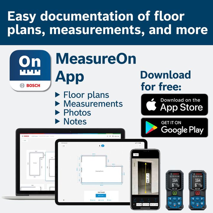 Bosch BLAZE Outdoor Connected Li-Ion 400' Laser Distance Measurer  with Camera, large image number 7