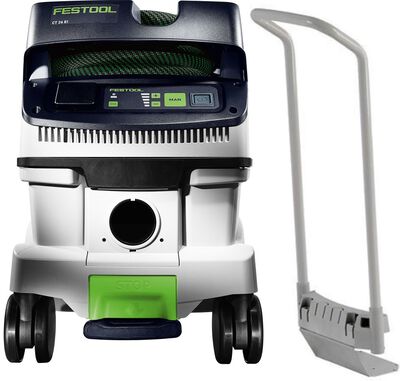 CLEANTEC CT 26 EI HEPA 138 Cfm 350-1200W Corded Dust Extractor & Dust Extractor Handle Bundle