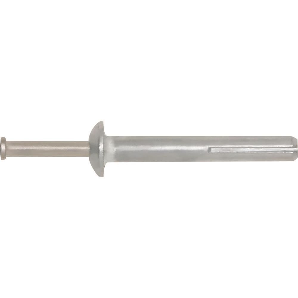 DEWALT Zamac Nailin 1/4 x 1-1/2 Inch Stainless Steel Nail Mushroom Head Hammer-Drive Anchor 100 Pieces, large image number 1