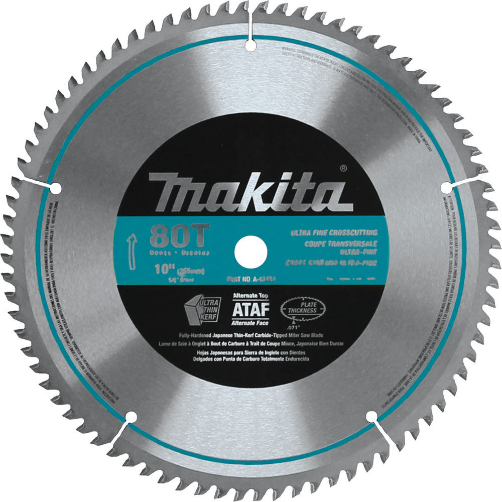 Makita 10 Inch 80T MicroPolished Miter Saw Blade, large image number 1