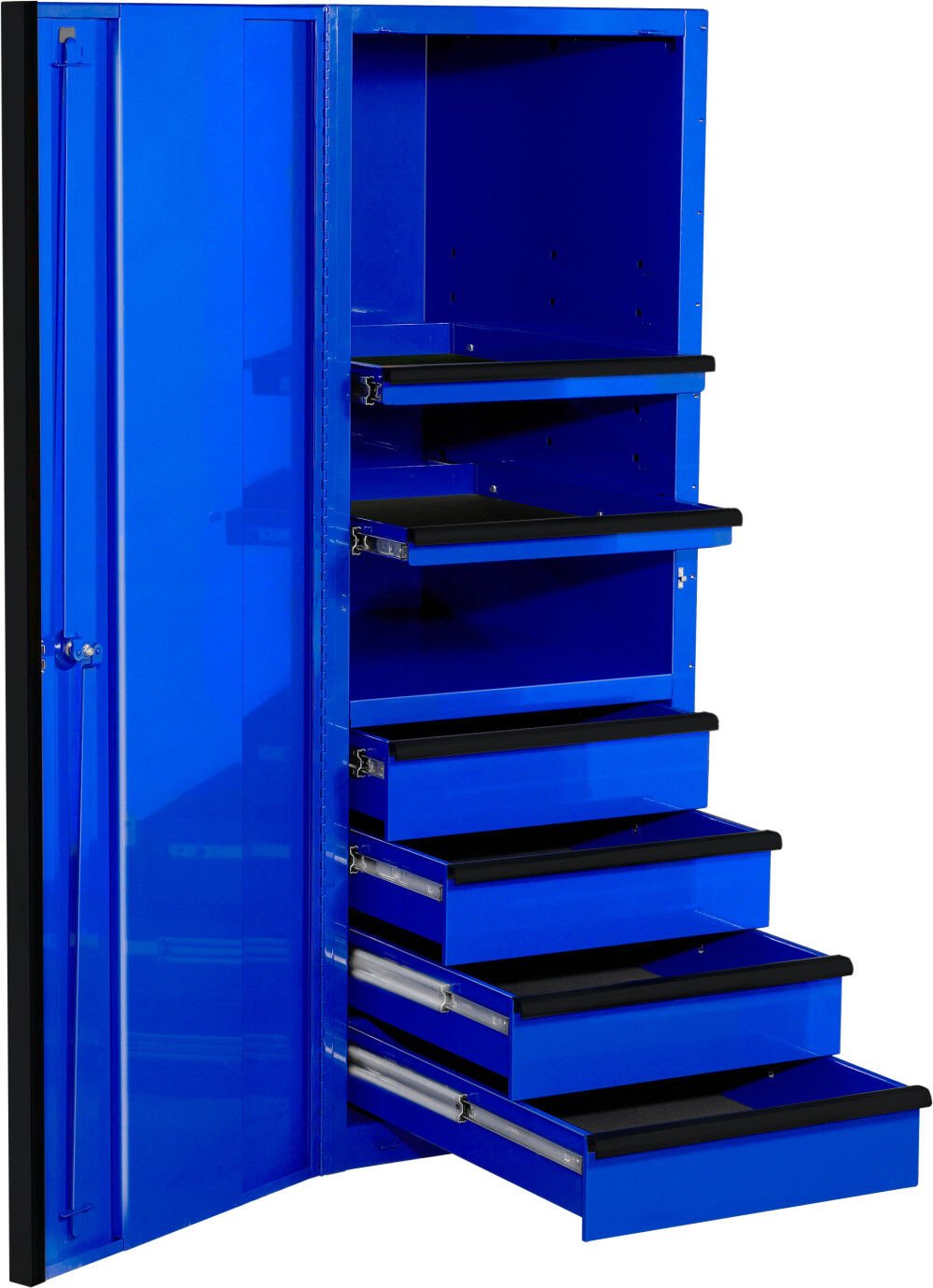 Extreme Tools 24in Blue Side Cabinet with Black Handles – EX2404SCQBLBK