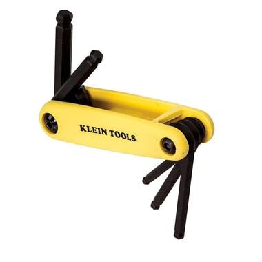 Klein Tools 5pc SAE Yellow Grip-It Ball Hex Key Set, large image number 1