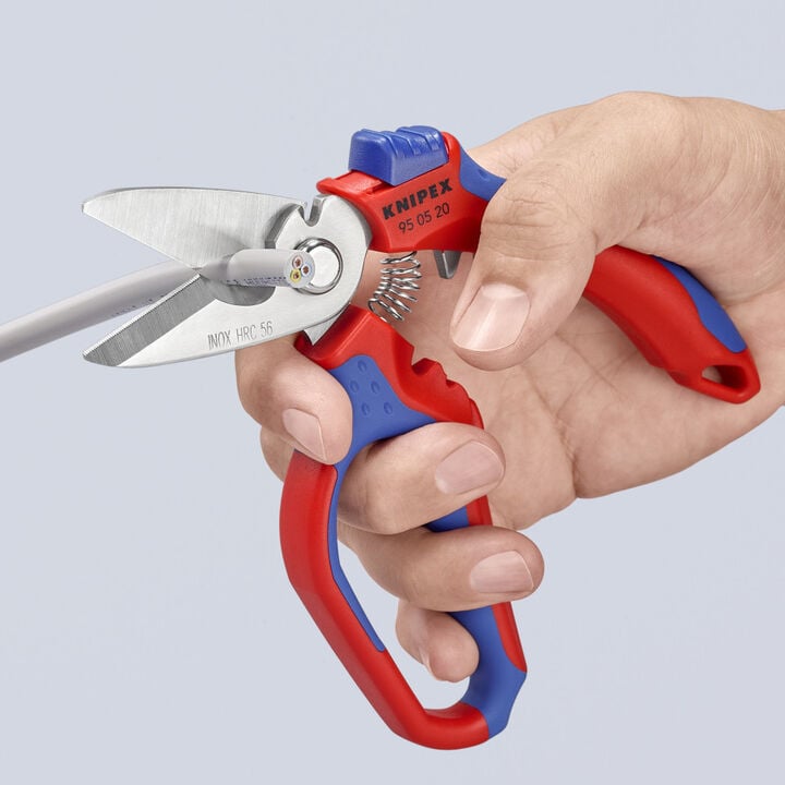 Knipex 6-1/4 Inch Angled Electricians Shear, large image number 6