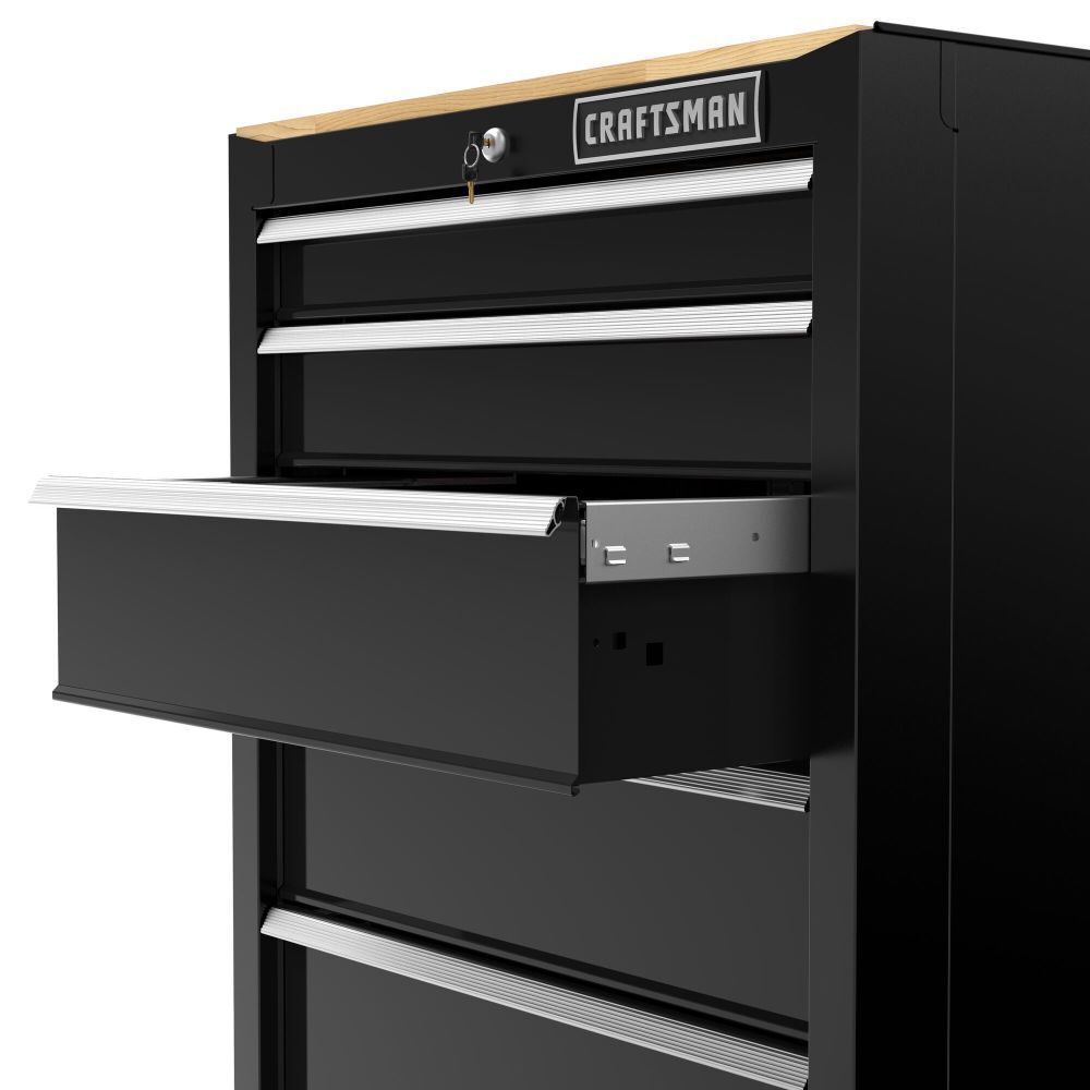 CRAFTSMAN S2000 Series 5-Drawer Base Cabinet, Black, large image number 4