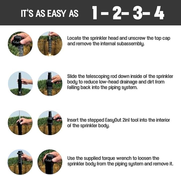 BluBird Avagard Steel Easy Out Sprinkler Removing Tool with Handle, large image number 2