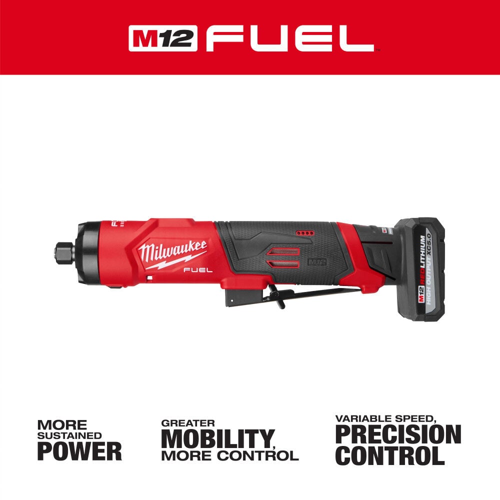 Milwaukee M12 FUEL 1/4 Inch Straight Die Grinder Kit, large image number 3