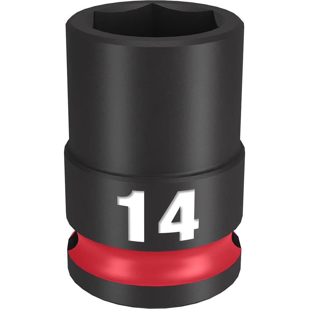Milwaukee Impact Socket 3/8in Drive 14mm Standard 6 Point, large image number 1