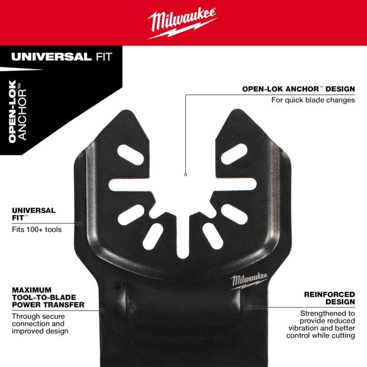 Milwaukee OPEN-LOK 1-3/8 Inch Carbide Teeth Multi-Material Multi-Tool Blades 10pk, large image number 4