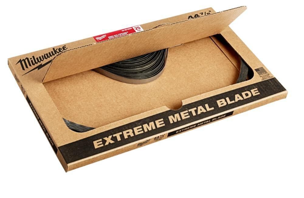 Milwaukee Extreme Thick Metal Band Saw Blades 25PK Deep Cut 48390605 Acme Tools