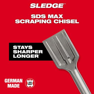 Milwaukee SDS-Max 2 in. x 12 in. Demolition Scraping Chisel, large image number 5
