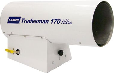 LB White Tradesman 170 Direct Fired 170k BTU Portable Natural Gas Heater with Diagnostic Light