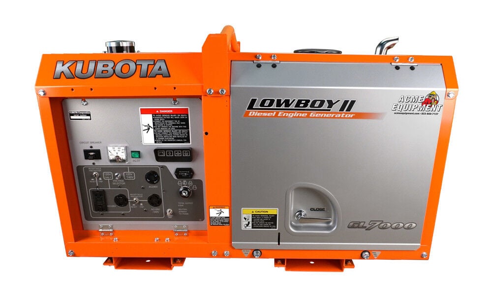 Kubota Lowboy Pro II Series 7,000 Watt (7kW) Diesel Powered 50-State Liquid-Cooled Standby Generator, large image number 2