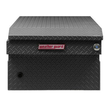 Weather Guard Saddle Truck Tool Box Aluminum Full Extra Wide Textured Matte Black, large image number 3