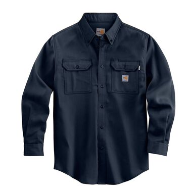 Carhartt Men's FR Lightweight XL/Tall Dark Navy Twill Shirt