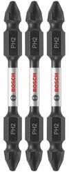 Bosch Impact Tough 2.5 Inch Phillips #2 Double-Ended Bits 3 Piece, small image number 1