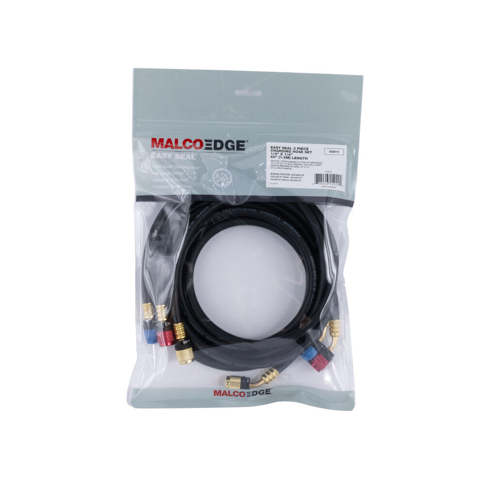 Malco Products MalcoEdge ES6014 60 Inch Easy Seal HVAC Hose Set with 1/4 SAE 3 Pieces, large image number 7