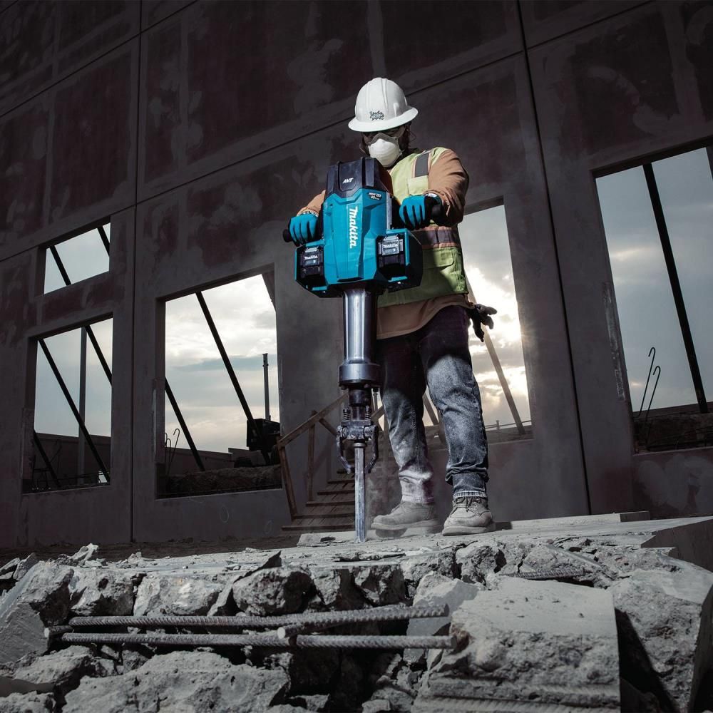Makita 80V max (40V max X2) XGT Brushless 70 lb. 1-1/8 Inch Hex AVT Breaker Hammer 8 Ah Kit, AWS Capable with 4 Batteries, large image number 10