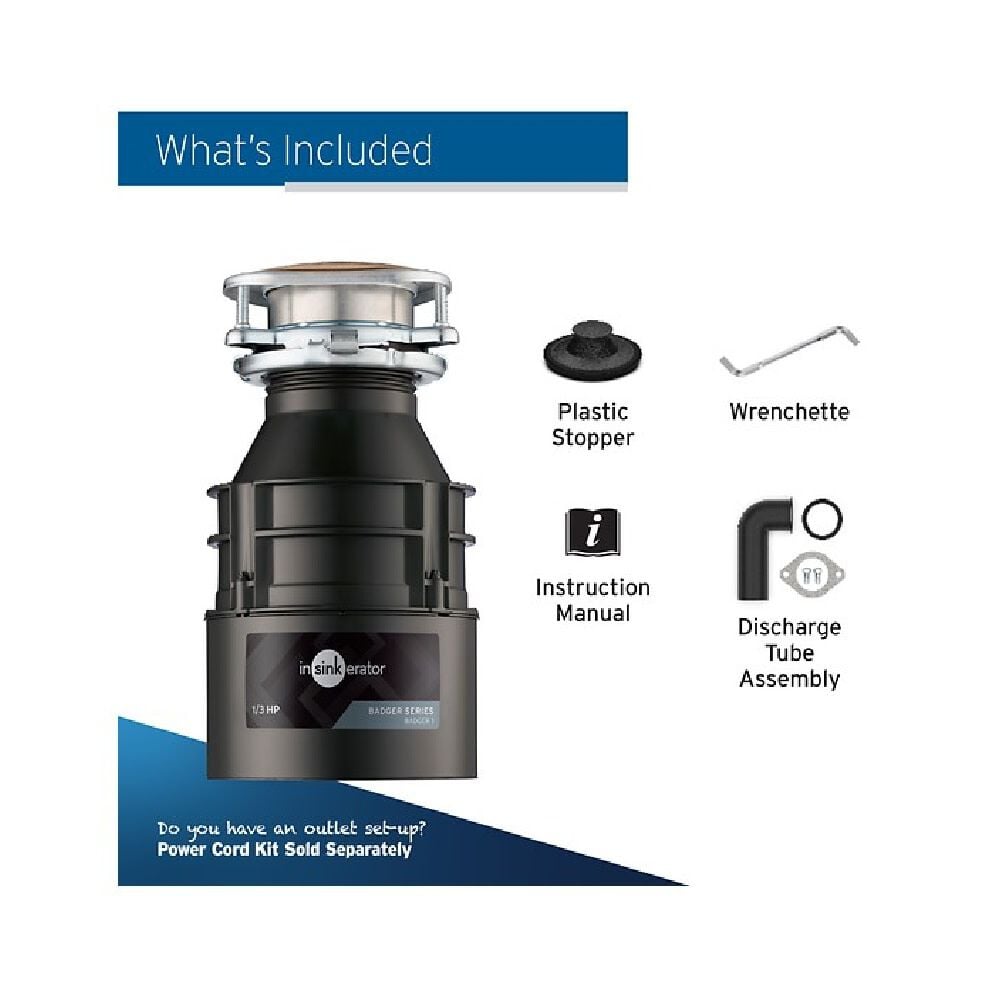 InSinkErator Badger 1-1/3 HP Intermittent Continuous Feed Garbage Disposal, large image number 7
