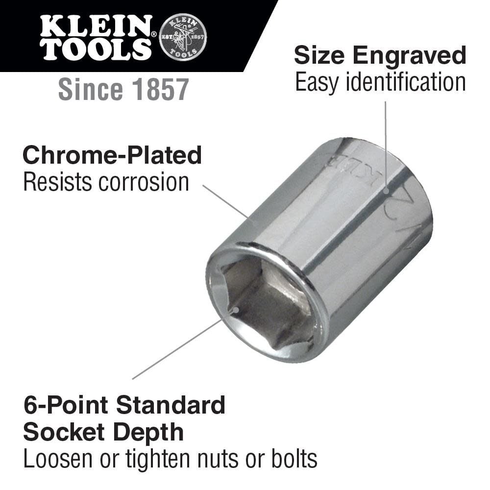 Klein Tools 20-Piece 3/8 In. Drive Socket Set, large image number 2
