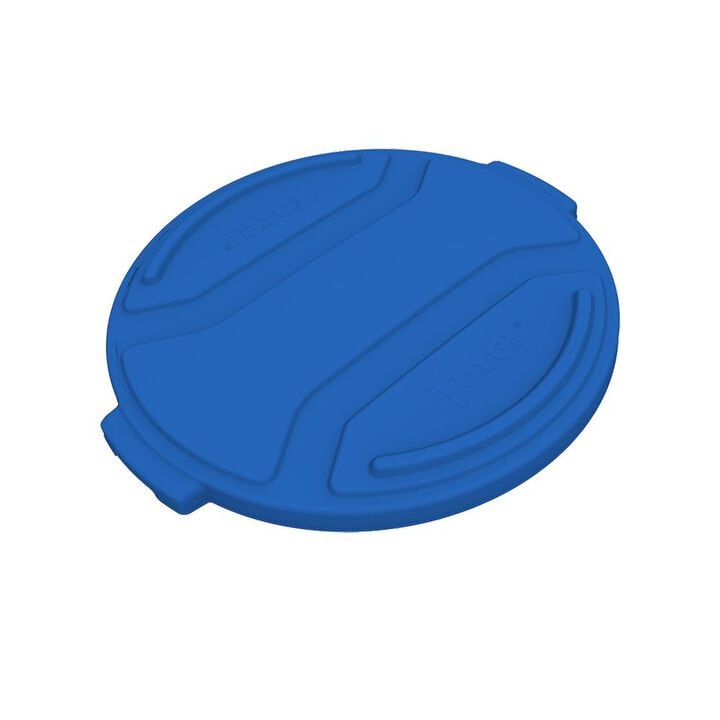 Toter 32 Gallon Round Trash Can Lid Blue, large image number 1