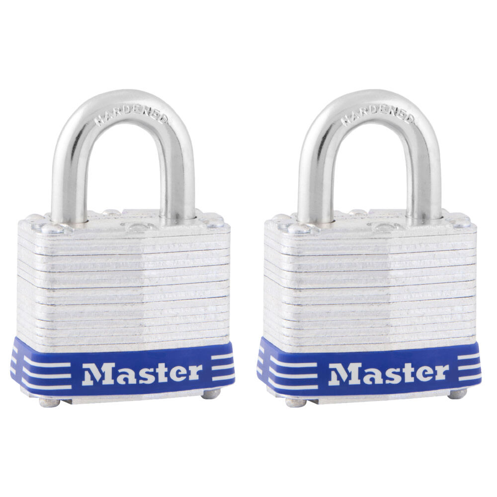 Master Lock 1-9/16 in Width Keyed Alike Hardened Steel Pin Tumbler Padlock – 3T