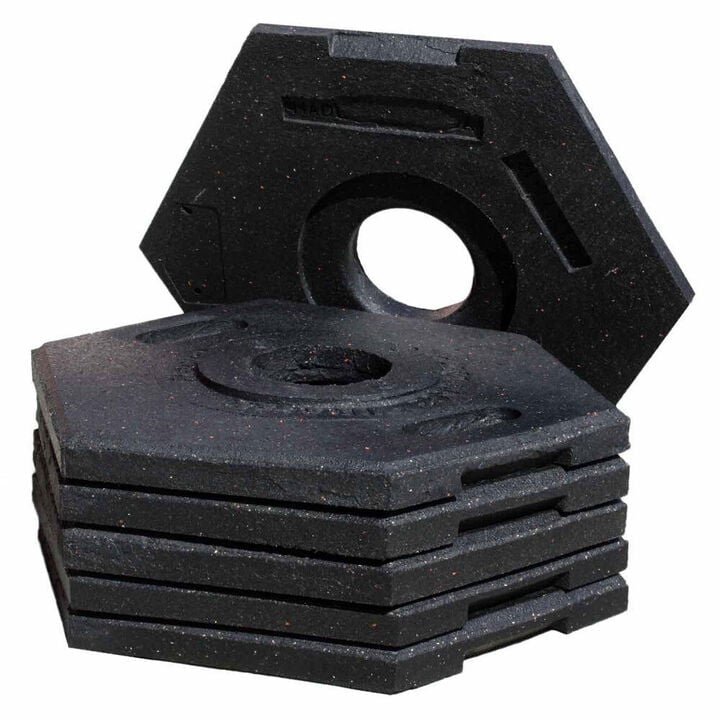 Vizcon 16 Lb Black Recycled Rubber Hexagonal Cone Base, large image number 2