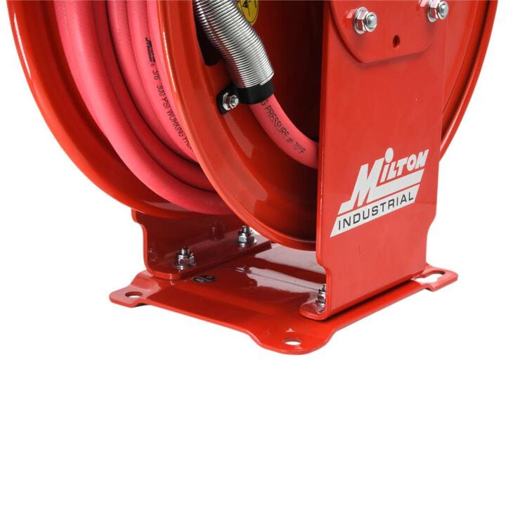Milton Industrial Auto-Retracting Air Hose Reel - 3/8in x 50' - 300 Max PSI, large image number 2