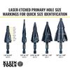 Klein Tools 1/4in to 3/4in Quick Release Spiral Flute Step Bit, small image number 3