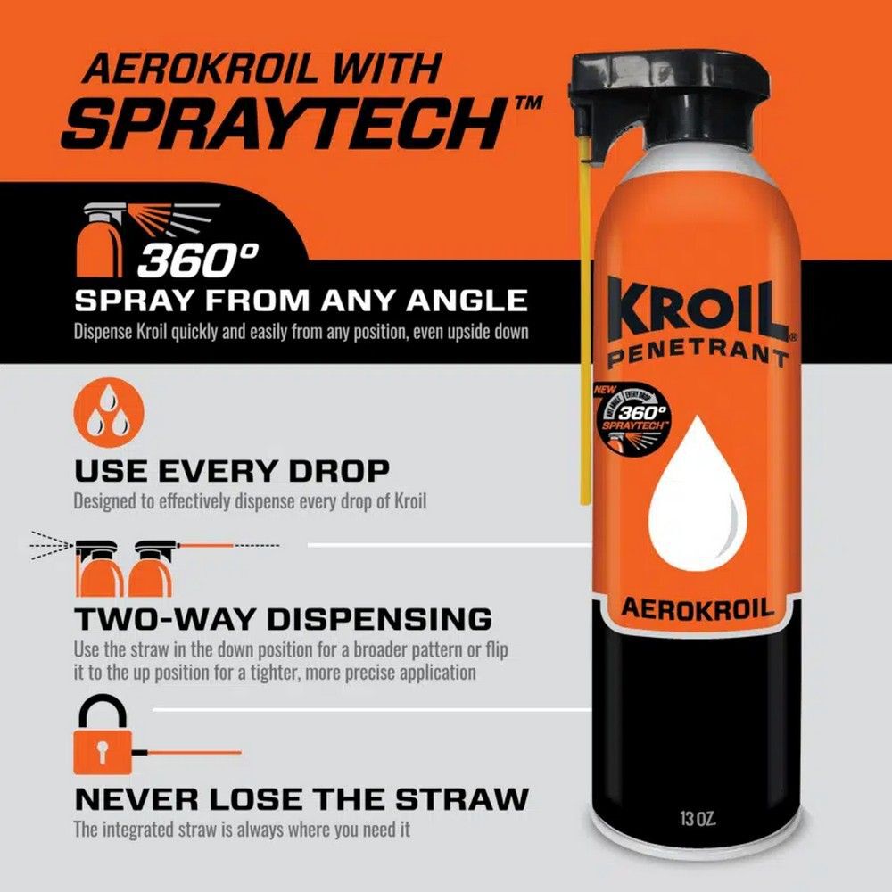 Kroil Promotional 13 Oz Aerosol Can Reddish Liquid Original Penetrant Oil, large image number 2