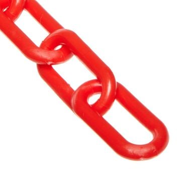 Mr Chain 2 in. (#8 51mm) x 50 ft. Red Plastic Barrier Chain