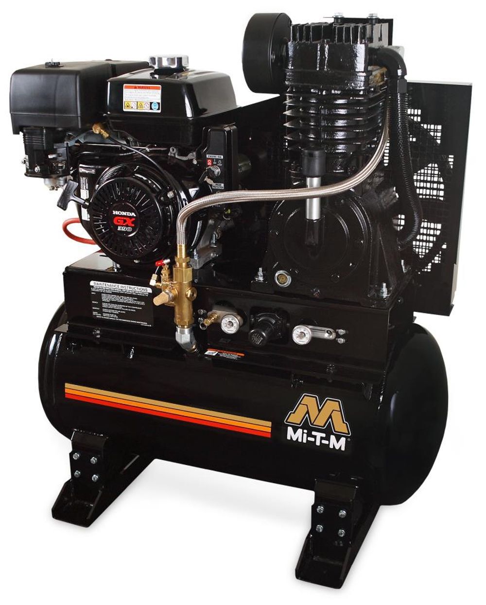 Mi T M Air Compressor 30 Gallon Stationary 13.0 HP Honda Gas - ABS-13H-30H