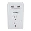 Prime 3 Prong 2 Outlet with 2 Port USB Charger, small image number 1