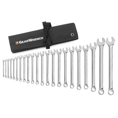 GEARWRENCH 22 Pc. 12 Point Long Pattern Combination Wrench Set Metric