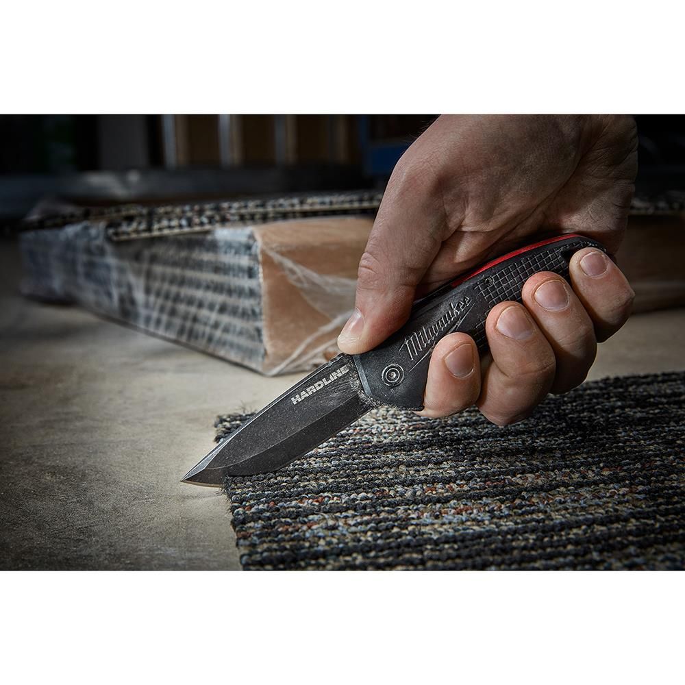Milwaukee 3 in. HARDLINE Smooth Blade Pocket Knife, large image number 6
