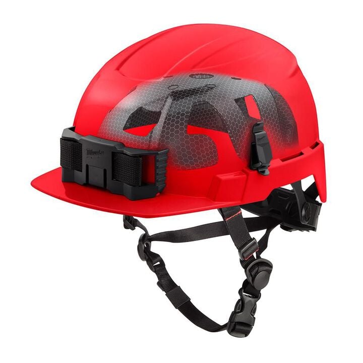 Milwaukee BOLT Red Front Brim Safety Helmet with IMPACT ARMOR Liner (USA)-Type 2, Class E, large image number 0