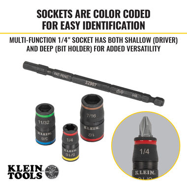 Klein Tools Impact Flip Socket Set No Handle