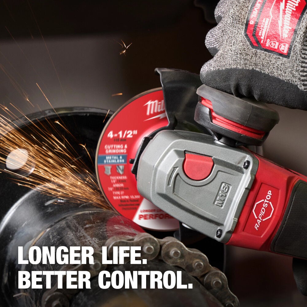 Milwaukee 7 Inch x 1/8 Inch x 5/8 Inch-11 Performance+ Dual Metal Cut & Grind Wheel Type 27, large image number 2