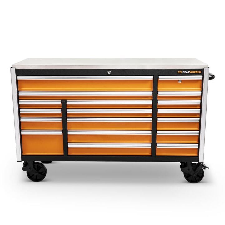 GEARWRENCH 72 in 18 Drawer Rolling Tool Cabinet with Stainless Steel Worktop