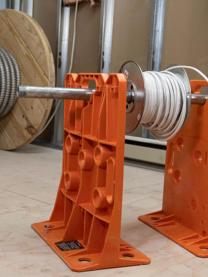 Rack-A-Tiers Orange Polyethylene 2 1/2 Inch Wire Dispenser for 38 Inch Wire Reels, large image number 5