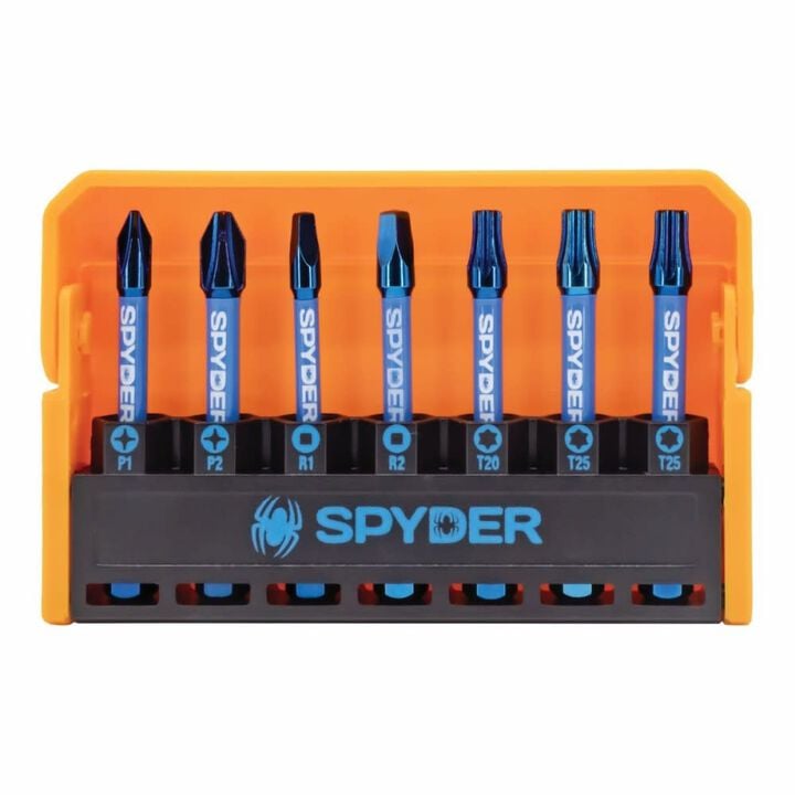 Spyder 2 Inch Impact Screwdriver Bit Set, 7 Pieces