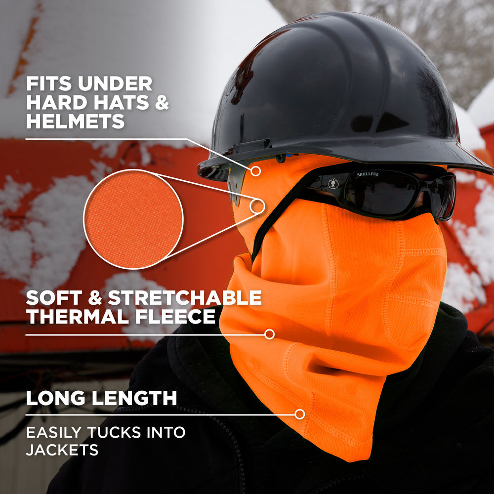 Ergodyne 6823 Hinged Balaclava Face Mask Orange, large image number 6
