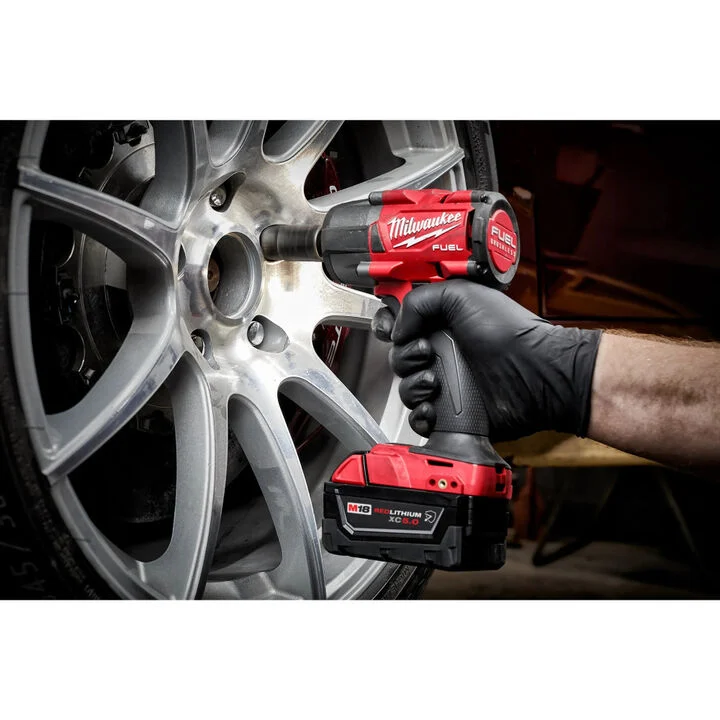 Milwaukee Impact Wrench with Friction Ring and M18 Forge XC 18V 8Ah Battery Pack with Fuel Indicator Bundle, large image number 19