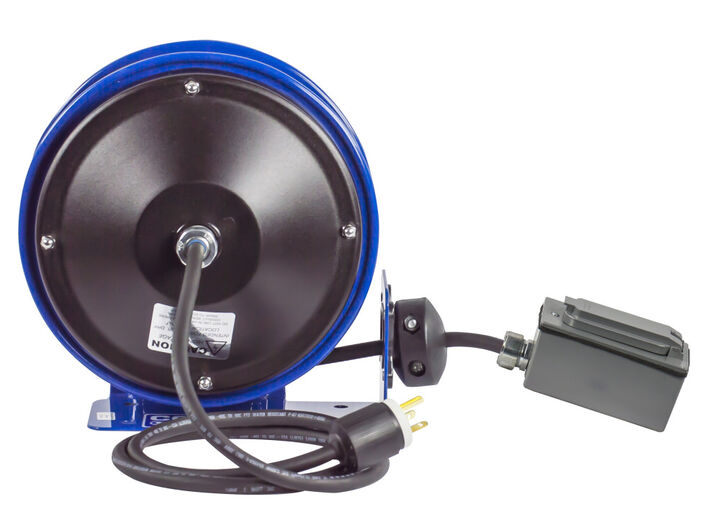 Coxreels Compact Spring Driven Cord Reel Duplex GFIC Rec 12GA x 30', large image number 2